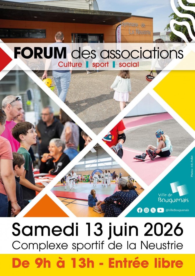 Image de l'actu 'FORUM DES ASSOCIATIONS DE BOUGUENAIS 13 JUIN 2026'
